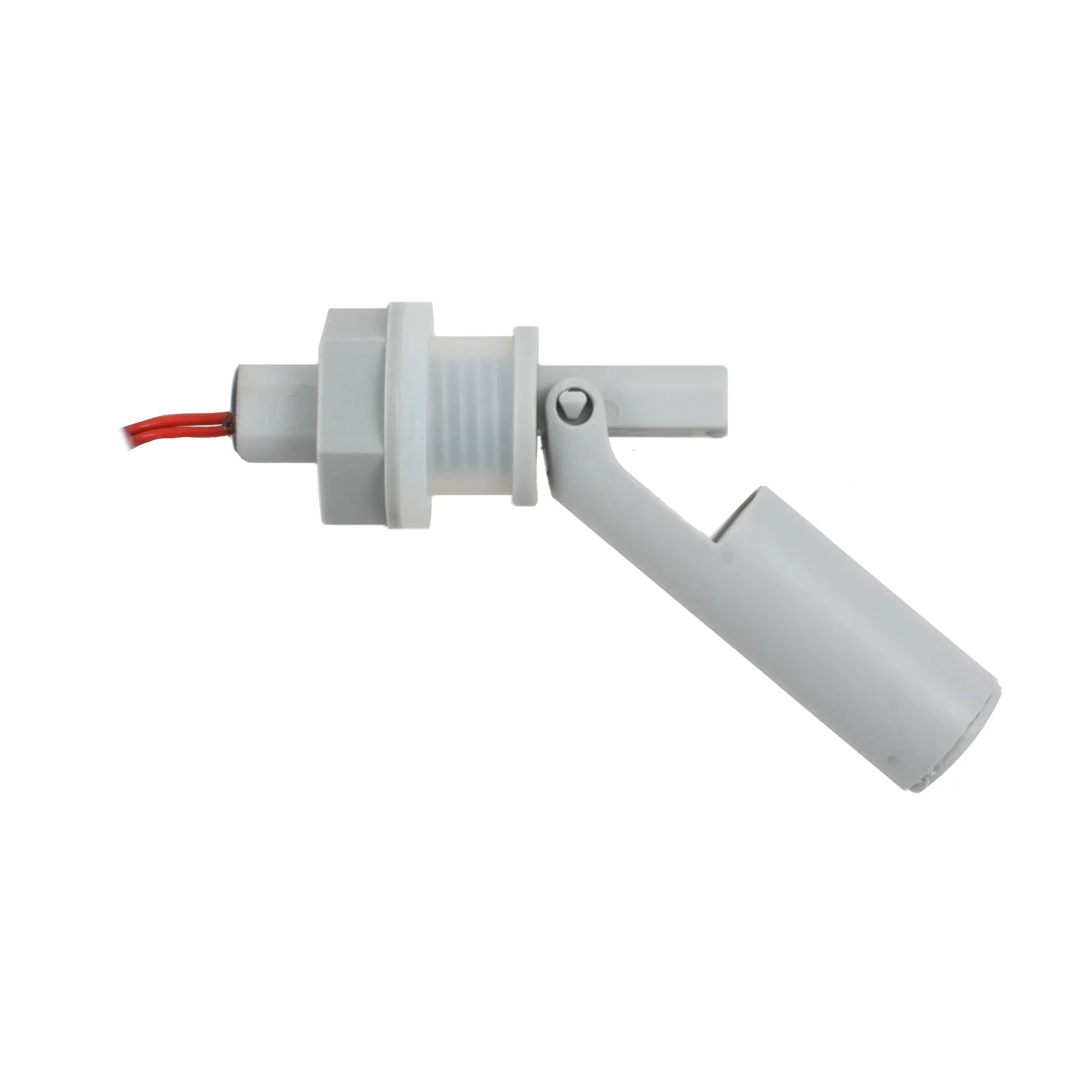 Поплавковый датчик уровня жидкости, горизонтальное исполнение, -20 +120 С, соединение- резьба M16 PVDF, кабель 500 мм, поплавок - PVDF