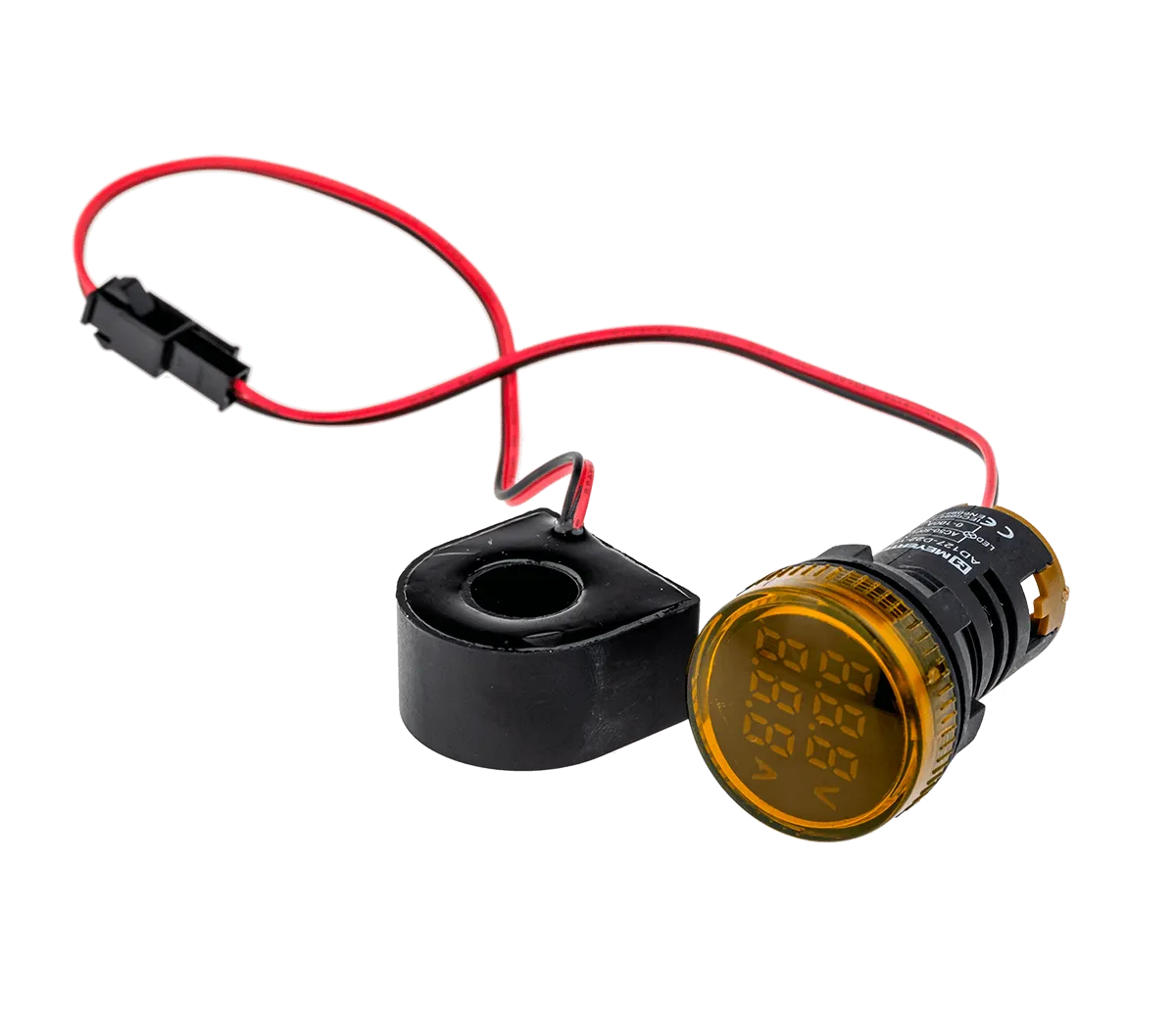 Индикатор тока и напряжения, желтый