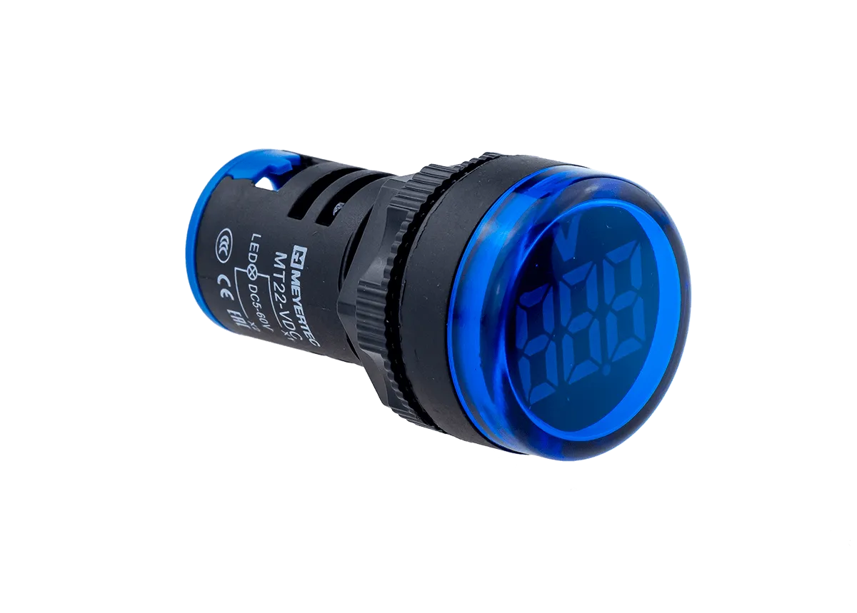 Индикатор напряжения, 5-60V DC, синий