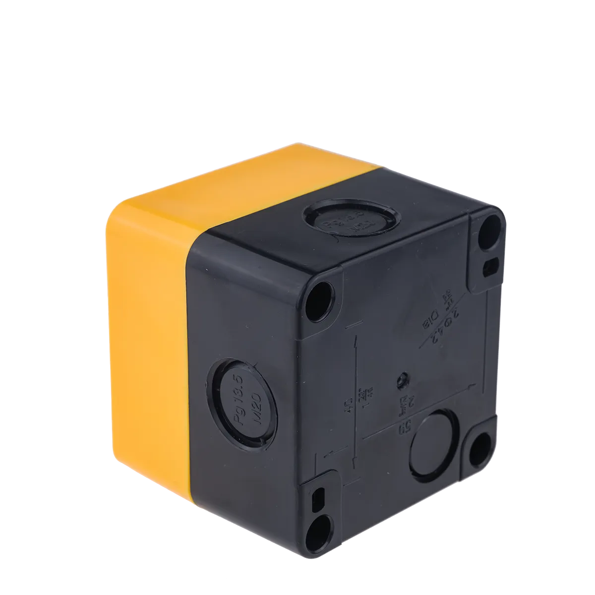 Корпус кнопочного поста, 1 место, желтый, IP54