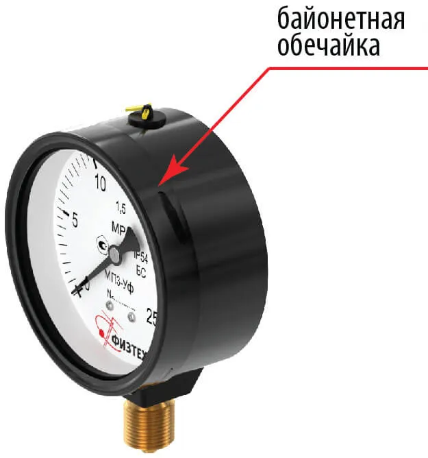 Вакуумметры, мановакуумметры, манометры общетехнические пылевлагозащищенные ВП3-Уф, МВП3-Уф, МП3-Уф УХЛ1