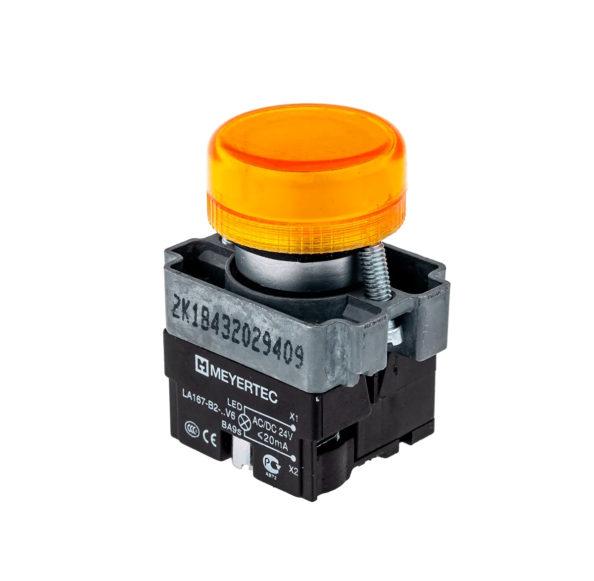 Сигнальная лампа желтый, 24V AC/DC