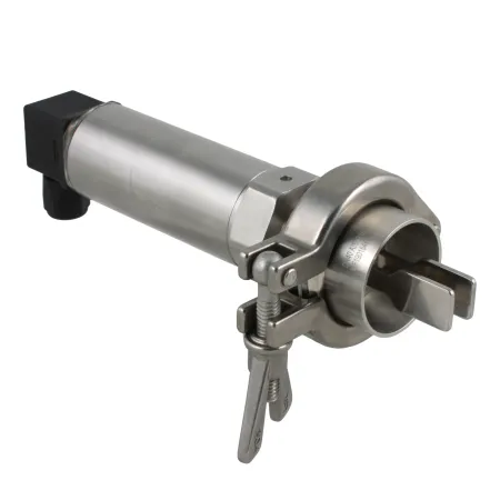 Вибрационный датчик предельного уровня жидкостей, -40 +150°С, Pmax=40 bar, 12 - 55 VDC, IP65, соединение - Clamp DN40, удлинение 40 мм, нерж. сталь 316L, электрополировка зондов, шероховатость ≤ 0,6 мкм, выход PNP/NPN, разъем DIN 43650