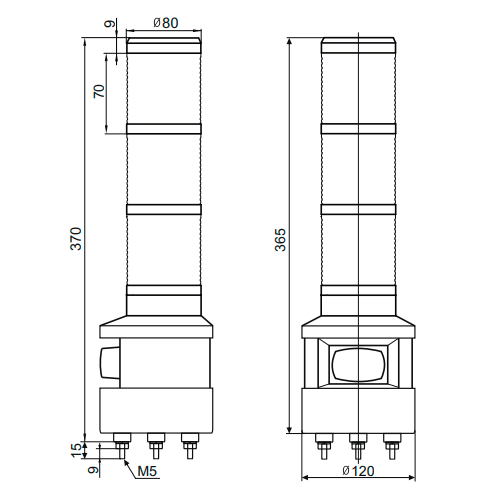 SFL100B-024-RYG Светосигнальный маячок