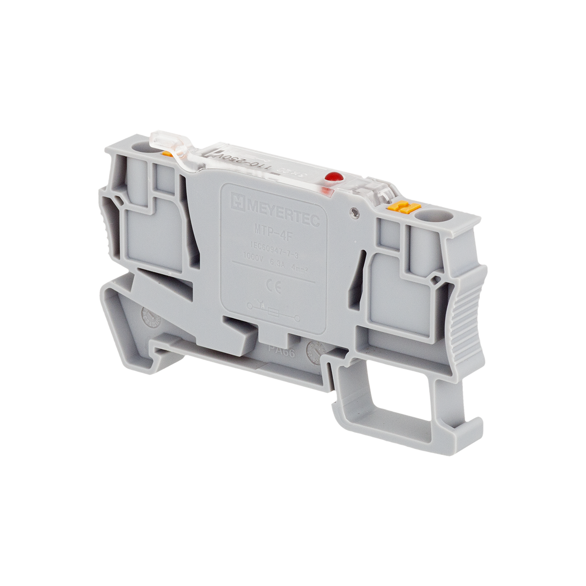 Клемма push-in с держателем предохранителя, 4 мм², индикация 220В