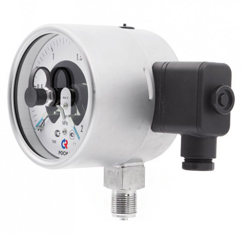 Манометры ТМ-521.05 и ТМ-621.05 кор­ро­зи­он­но­стой­кие виб­ро­ус­той­чи­вые с элек­тро­кон­такт­ной при­став­кой