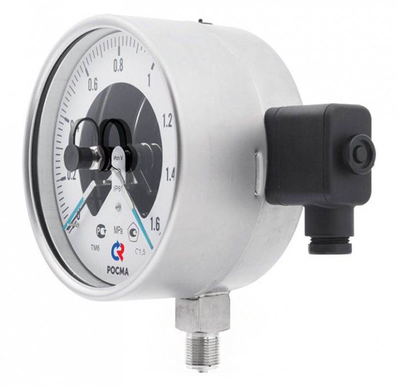 Манометры ТМ-521.05 и ТМ-621.05 кор­ро­зи­он­но­стой­кие виб­ро­ус­той­чи­вые с элек­тро­кон­такт­ной при­став­кой